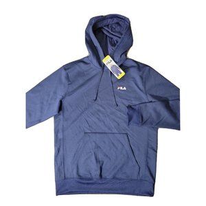 NEW Fila Men's Small Navy Hoodie Sweatshirt Kangaroo Pouch Warm Heavy Knit NWT
